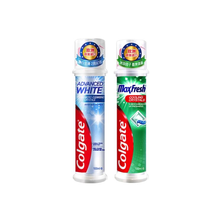 Зубная паста с кнопкой для чистки и свежести дыхания, 100 мл*4 COLGATE