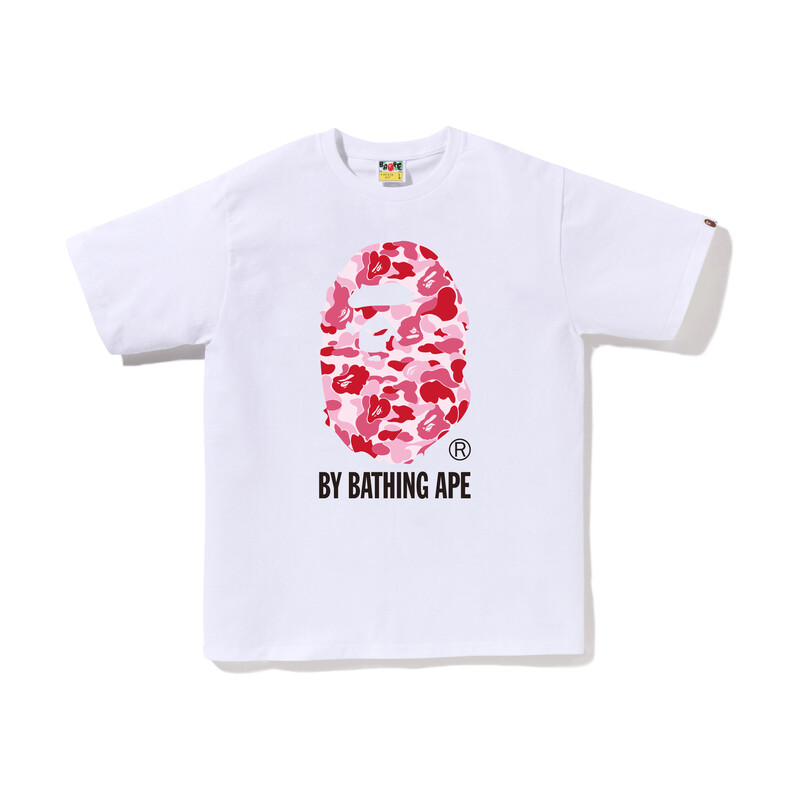 

A BATHING APE BAPE Футболка ABC Camo By Bathing Ape (SS23), Белый/Розовый