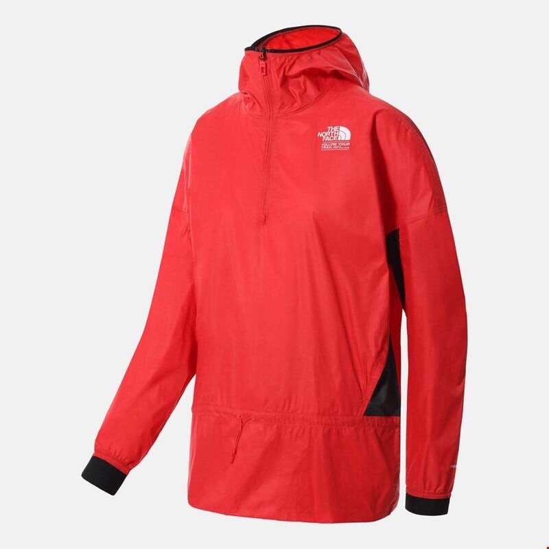 

Женская куртка - анорак с логотипом ветра The North Face, красный
