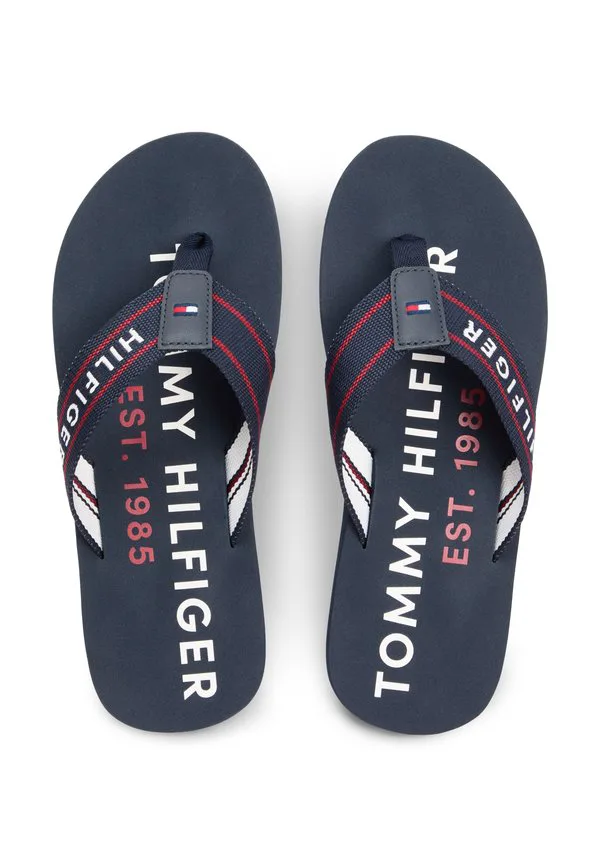 Сандалии с т-образным ремешком и логотипом Tommy Hilfiger, Desert Sky — фото 4