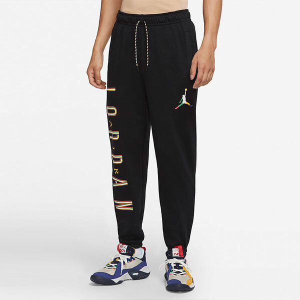 Спортивные штаны Men's Air Jordan Sport DNA Casual Alphabet Printing Lacing Sports Pants/Trousers/Joggers Black, мультиколор — фото 4