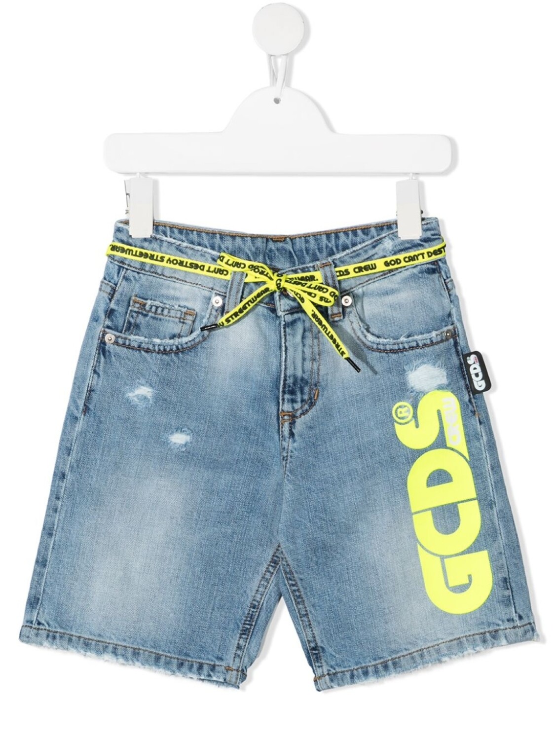 

Gcds Kids джинсовые шорты с логотипом, синий
