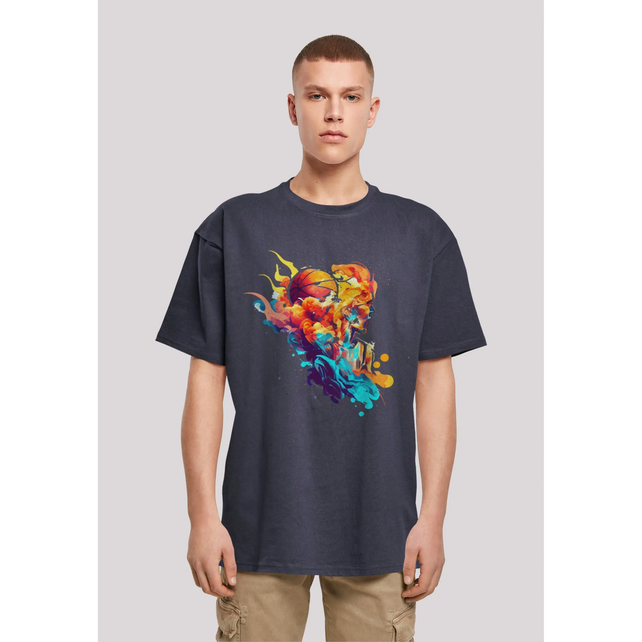 

Футболка F4NT4STIC "Футболка Basketball Sport Player OVERSIZE", принт, цвет морской волны