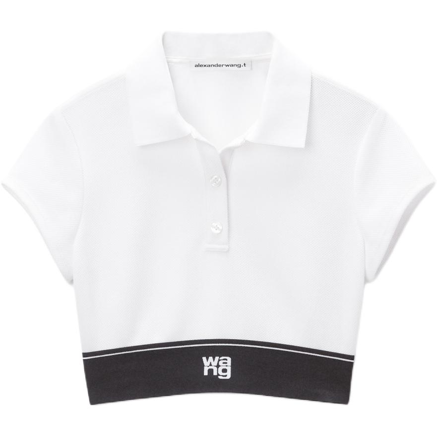 Кроп-поло Cheerleader Alexander Wang, белый