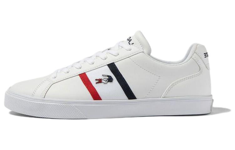 

Скользоустойчивые низкие скейтерские туфли мужские белый красный синий LACOSTE