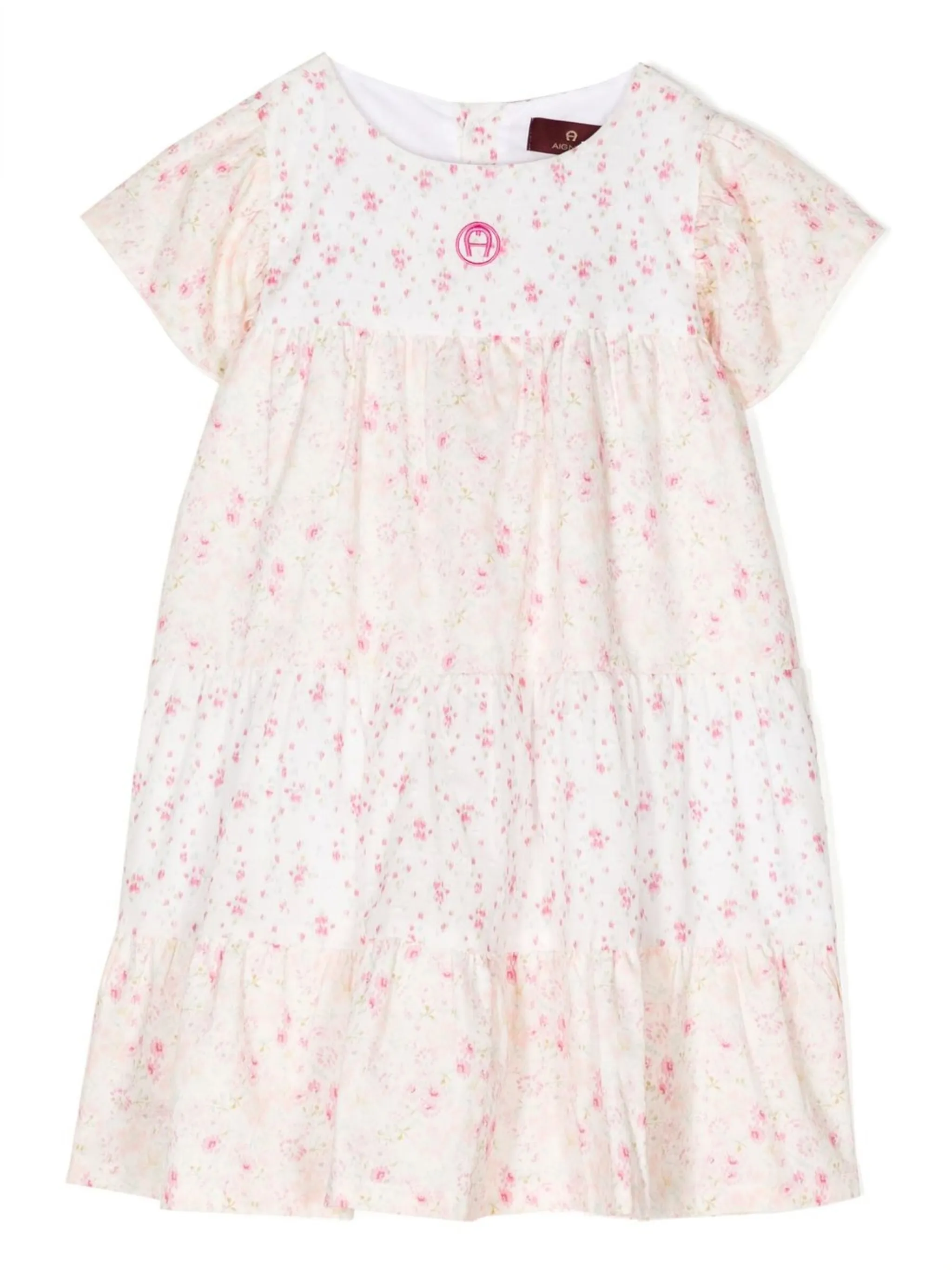 

Платье с цветочным принтом Aigner Kids, розовый