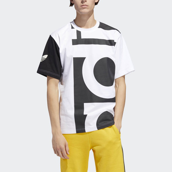 Футболка originals big adi tee printing short sleeve white Adidas, черный — фото 3