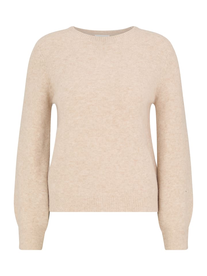 

Бежевый вязаный свитер с круглым вырезом CARTOON