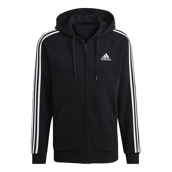 

Куртка adidas M 3S Fl Fz Hd Stripe Sports Hooded Jacket Black, черный