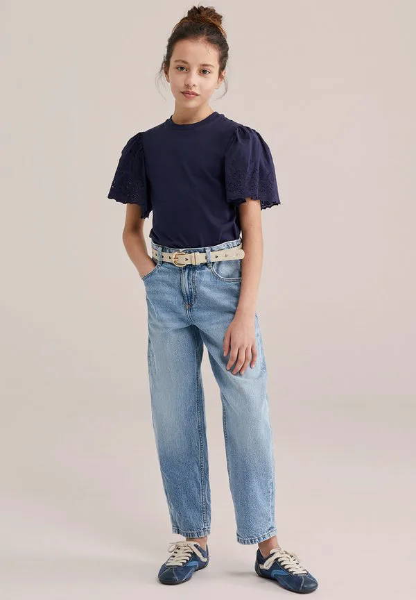 Простая футболка We Fashion, Dark Blue