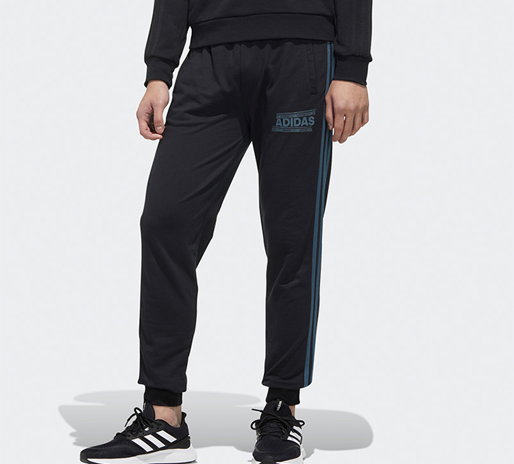 Трикотажные спортивные брюки мужские черные Adidas Neo — фото 4