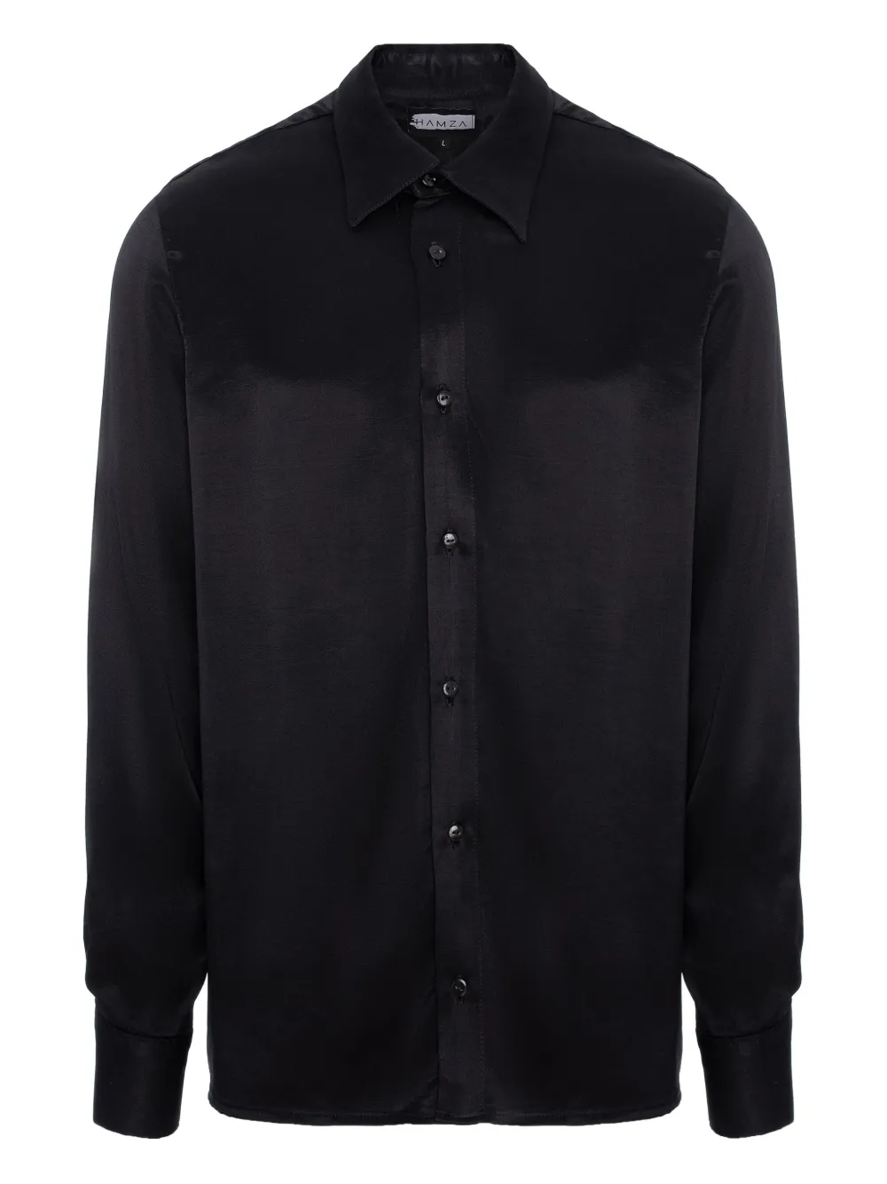 

Вискозная рубашка на пуговицах Hamza, черный
