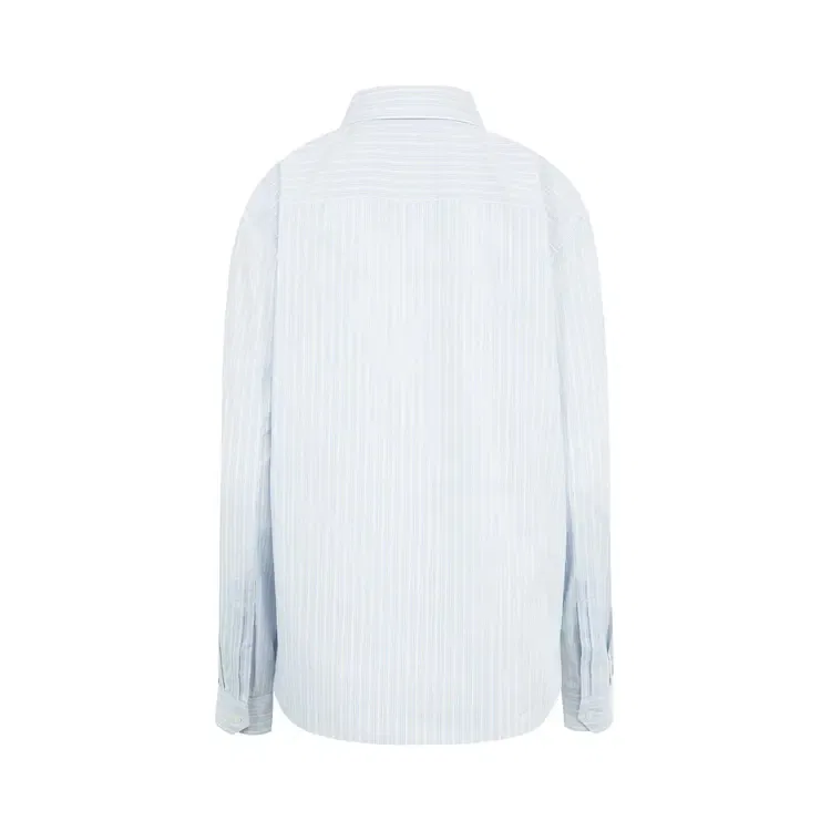 Рубашка Saint Laurent Popeline, синий — фото 2