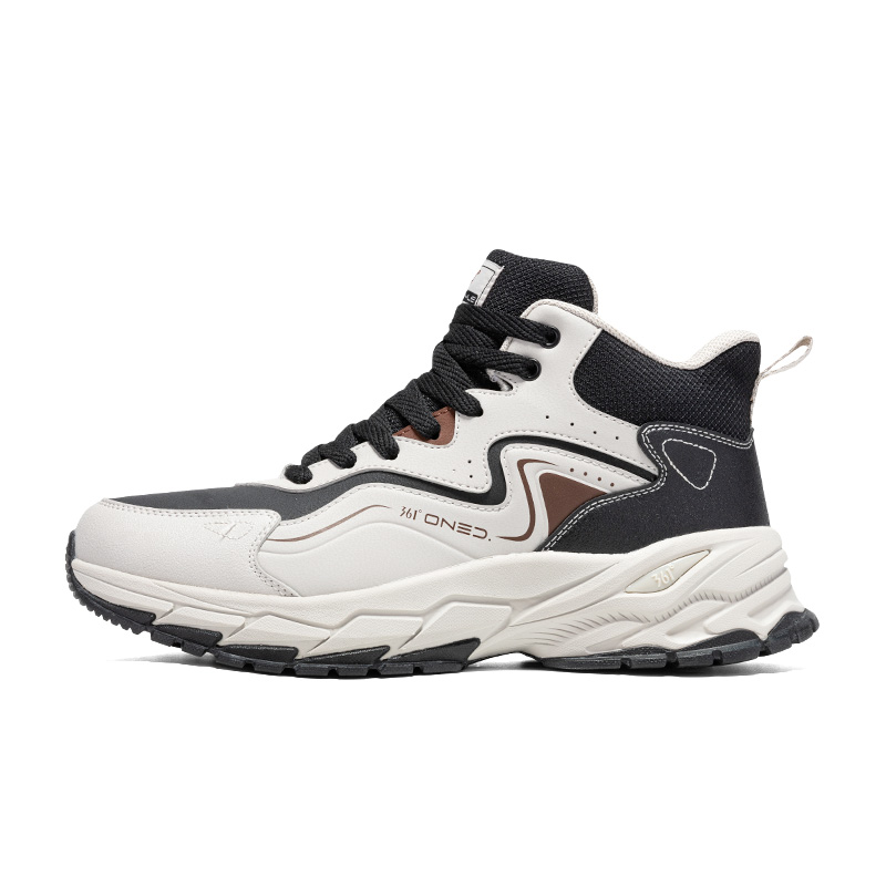 

361° Теплые, мягкие, нескользящие, повседневные туфли с низким верхом, мужские, белые/черные