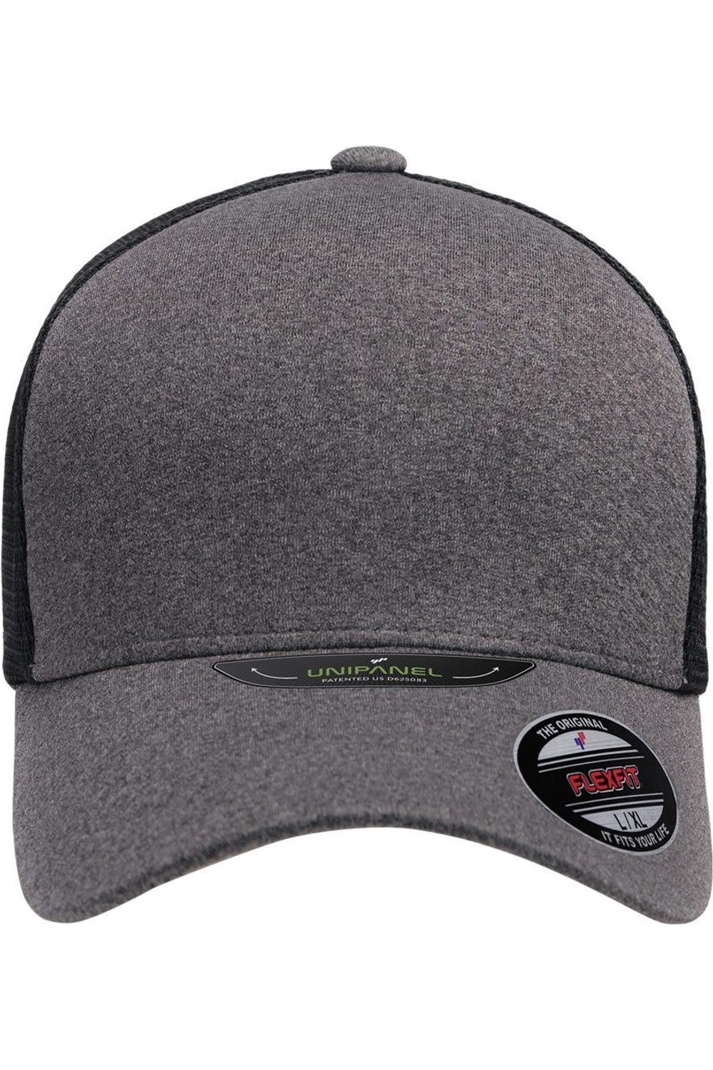 

Кепка дальнобойщика Flexfit Unipanel, цвет melange heather/ black