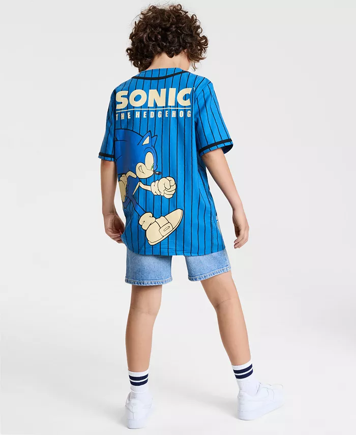 

Футболка бейсбольная Let's Roll для мальчиков Little & Big Boys Sonic, синий