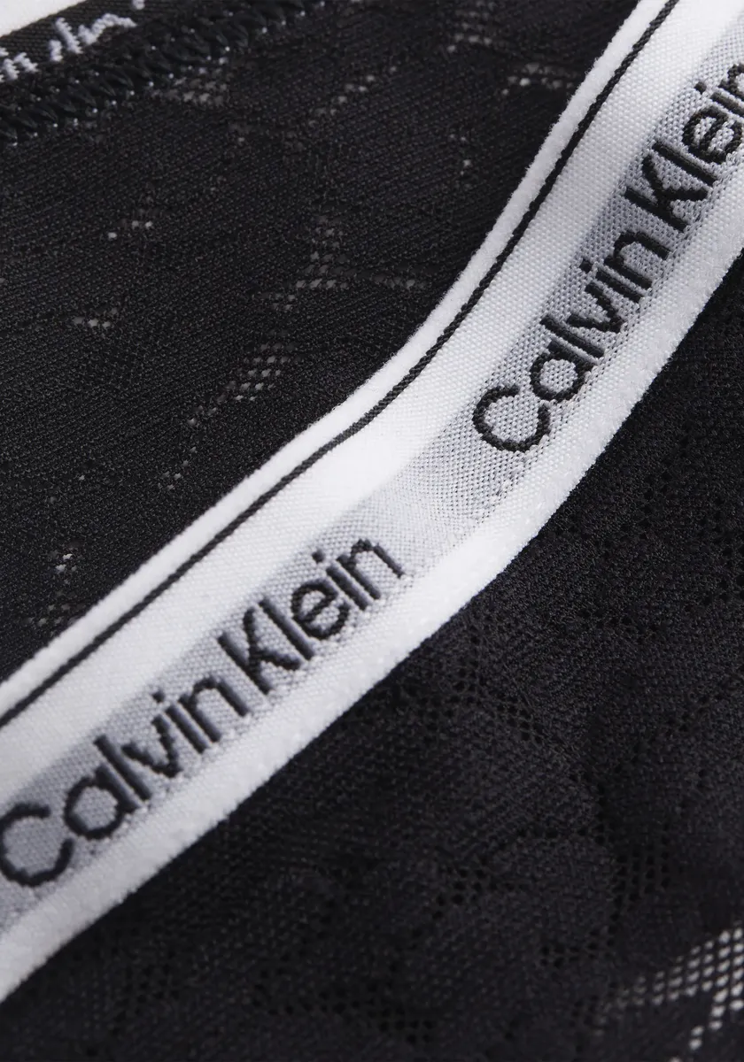Т-стринги Calvin Klein Underwear "HIGH LEG THONG" с логотипом CK на поясе, черный — фото 3
