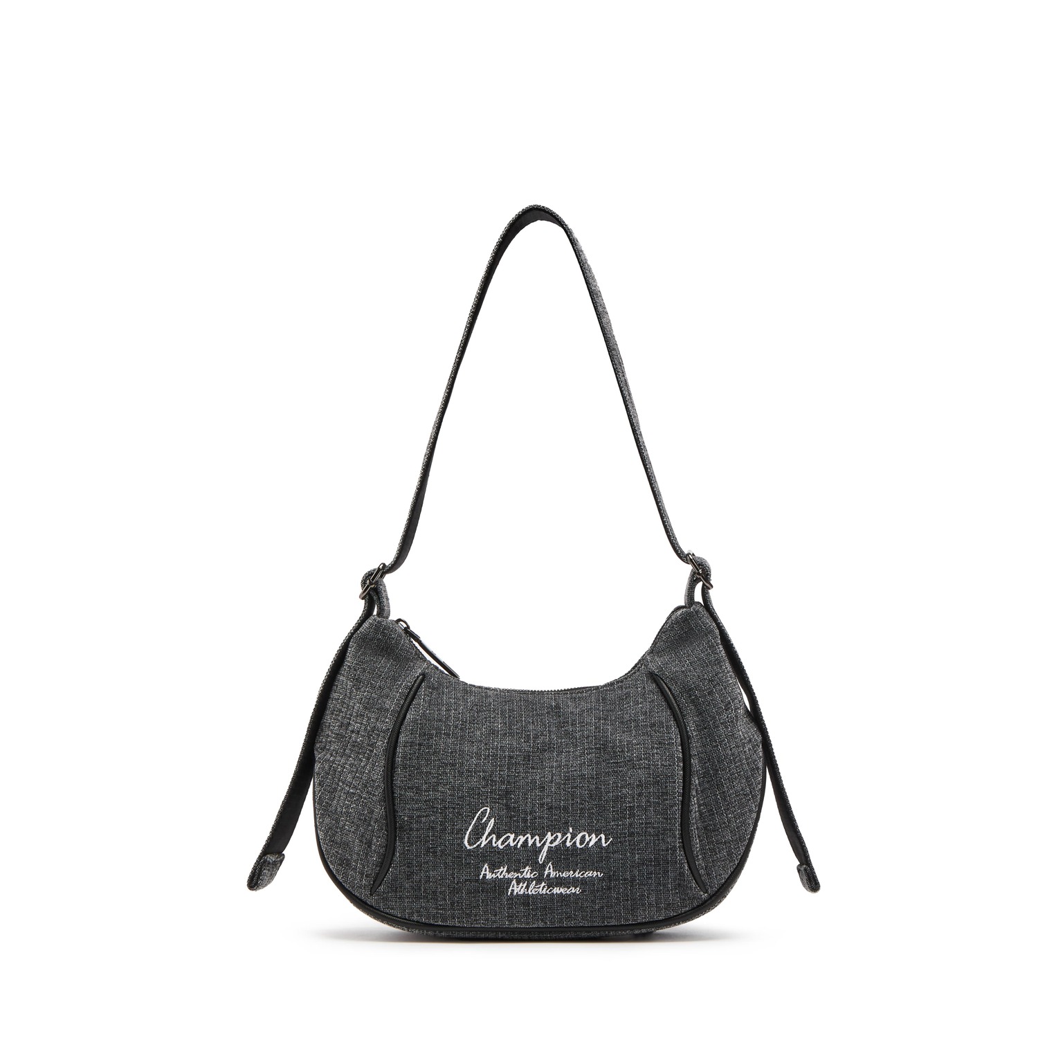 

Champion Тканевая плечевая сумка унисекс черно-белая средне-синий деним серо-черная, Gray Black
