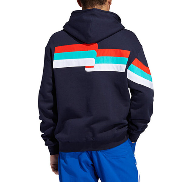 Толстовка originals ripple hoody alphabet printing hooded long sleeves blue Adidas, синий — фото 4