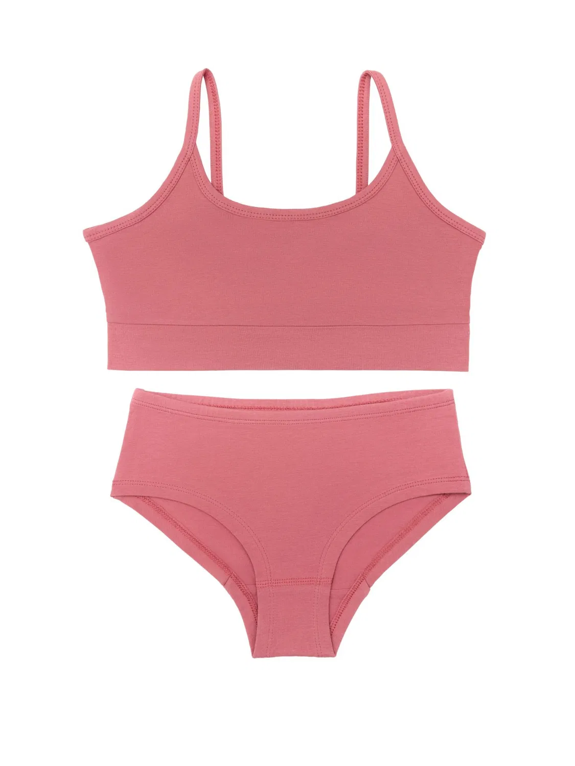 Комплект нижнего белья Albero Natur Mädchen Bio Baumwoll Bustier & Hipster Set темно-розового цвета