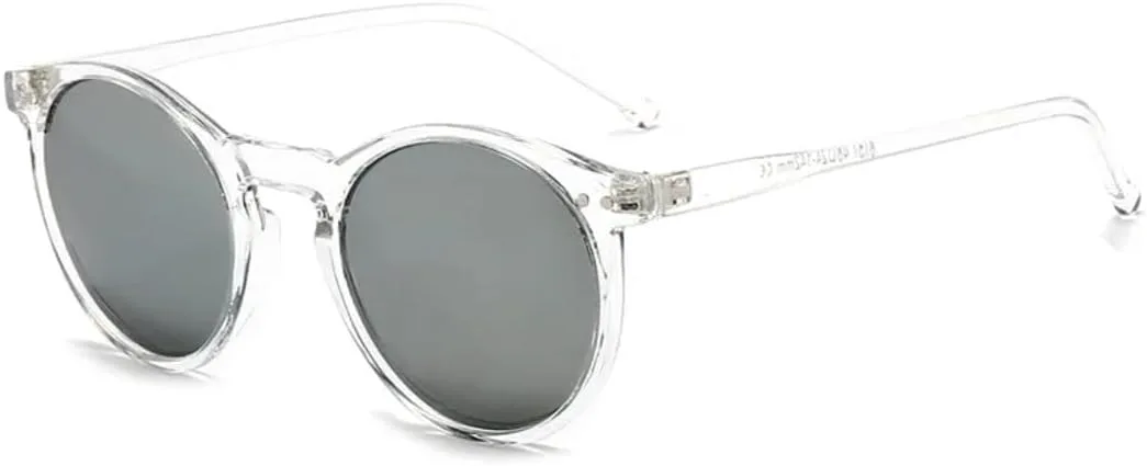 

Модные солнцезащитные очки с поляризованными линзами Tac Lens в ретро-стиле, прозрачная оправа, женские, защита от УФ-излучения UV400 TOIPASTN, 8151-t6 Silver