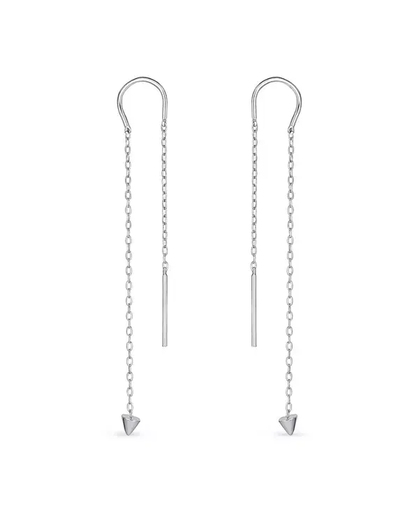 

Минималистичные геометрические серьги-подвески с наконечником в виде стрелы, позолоченное стерлинговое серебро Bling Jewelry, grey