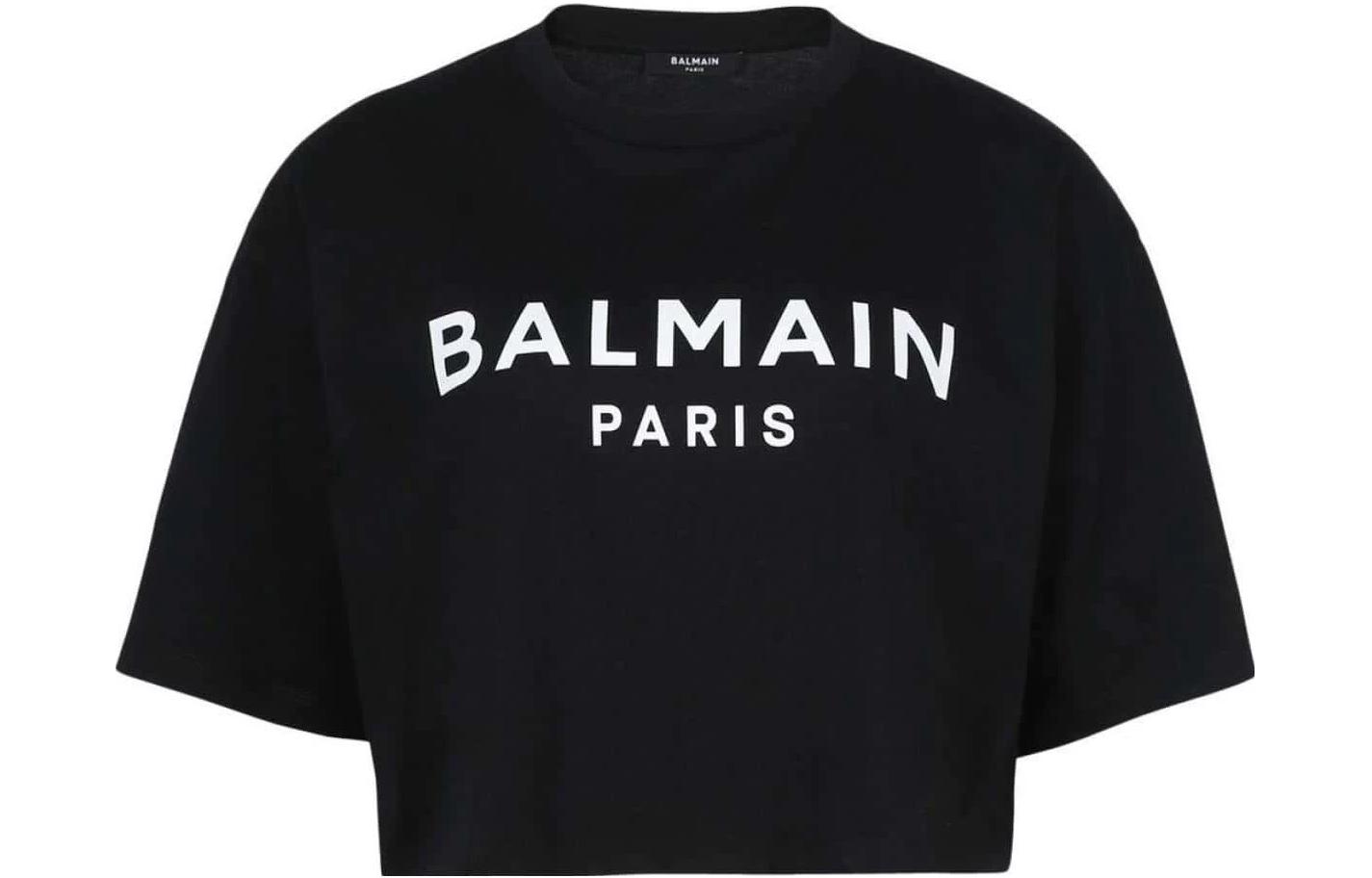 Кроп-топ женский черный BALMAIN — фото 2