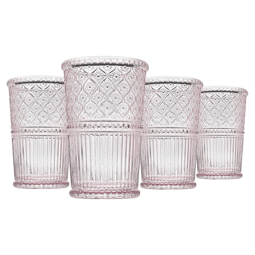

Godinger Silver 4 шт. Claro Clear 12 унций. Набор стаканов, розовый