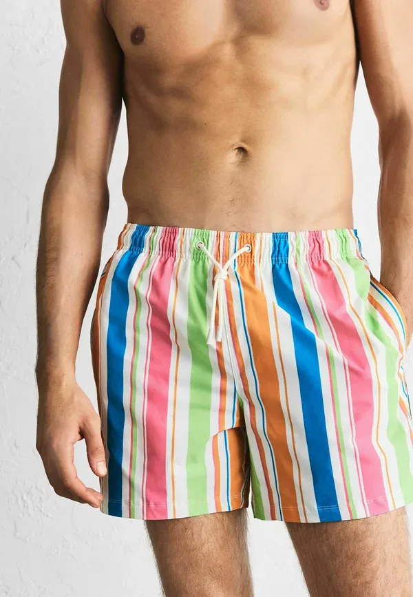 Плавки Regular fit bright stripe 5 inch Next, мультиколор — фото 4