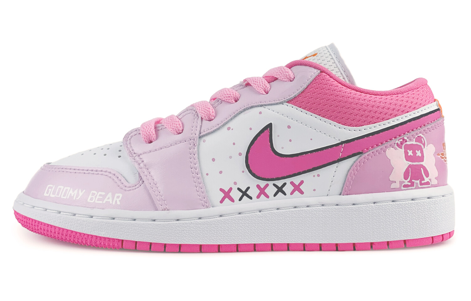 

Кроссовки Air JORDAN 1 Vintage Basketball Shoes Women's Low-Top White Pink