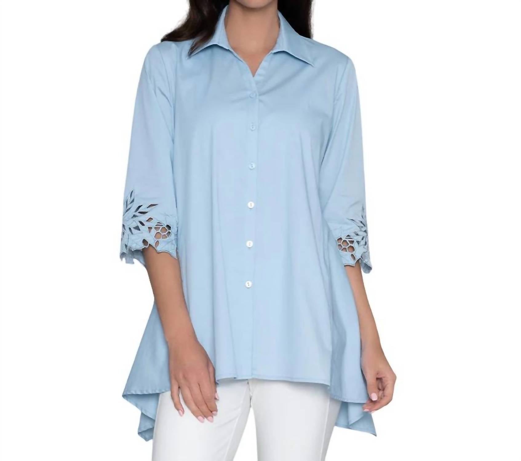 

Поэтическая туника из шамбре Stella Carakasi, цвет chambray
