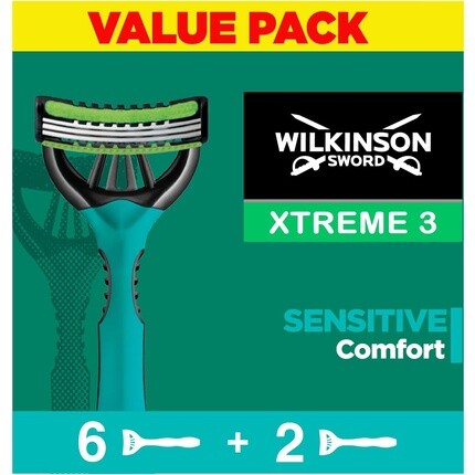 

Одноразовые бритвы Wilkinson Xtreme 3 Pure Sensitive, 6+2 шт., Wilkinson Sword