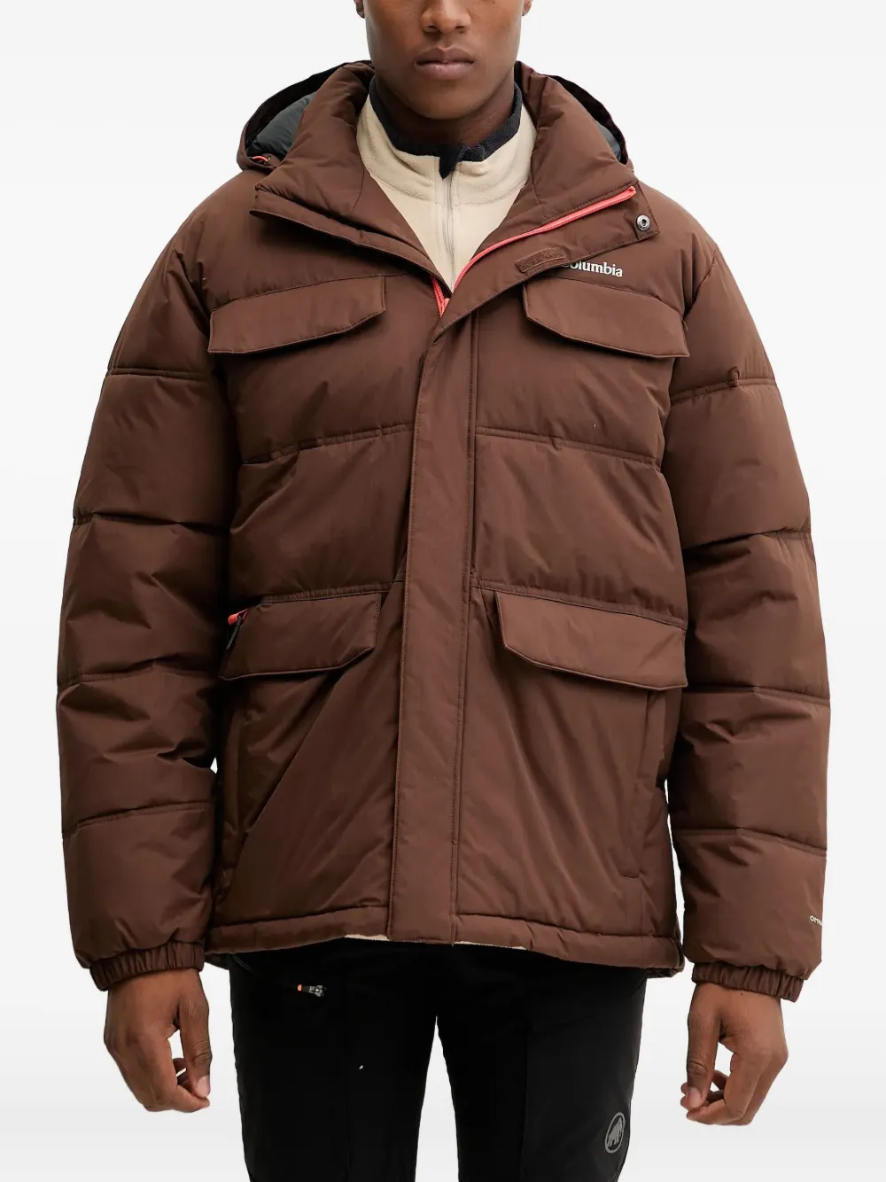 

Стеганая куртка с принтом-логотипом Columbia, коричневый