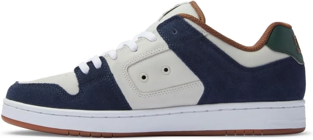 Мужские кожаные скейтбордистские кроссовки DC Shoes Manteca 4 S, Navy Khaki — фото 3