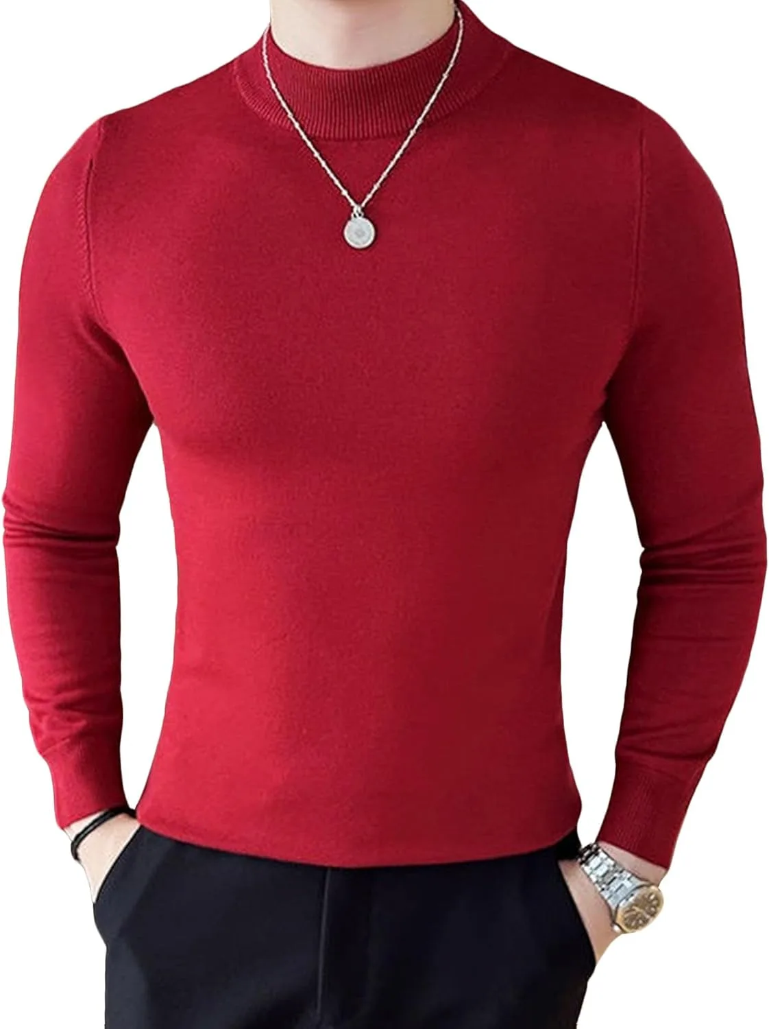 

Мужской свитер DGHM-JLMY с полуводолазкой Slim Fit