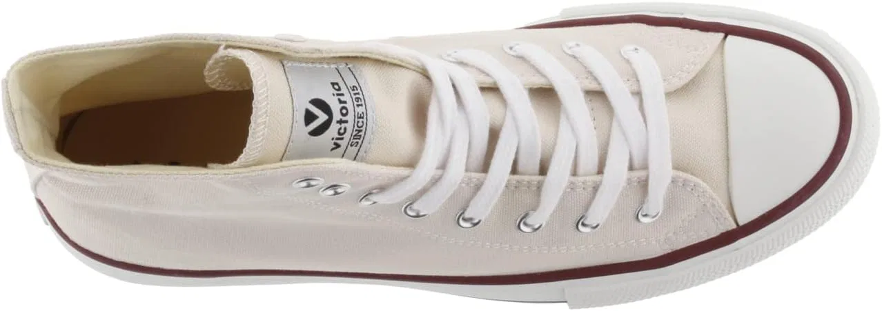 Детские высокие кроссовки Victoria Unisex Tribu из парусины с резиновым носком, модель 106500, Crudo — фото 4