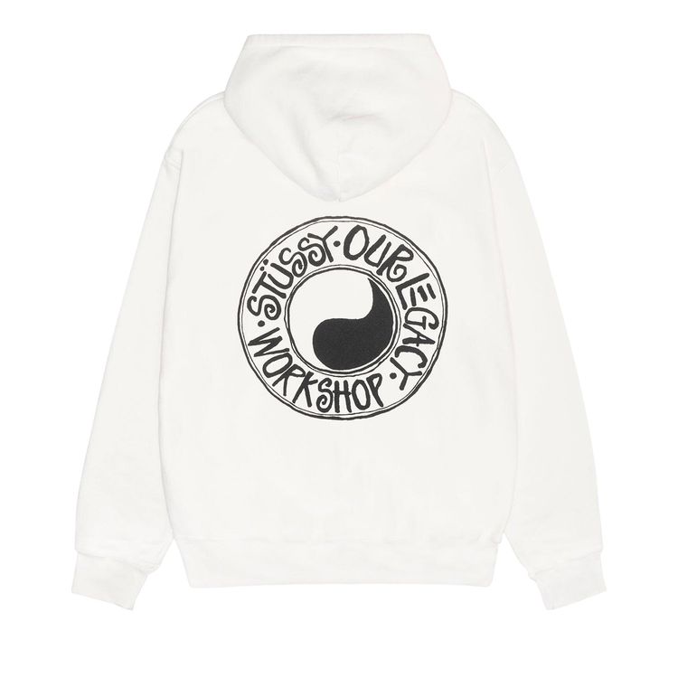 Худи Stussy x Our Legacy Work Shop Buana Hoodie 'Natural', белый — фото 2
