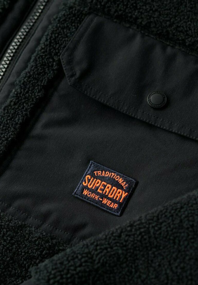 

Флисовая куртка EXPEDITION BORG HYBRID Superdry, черный