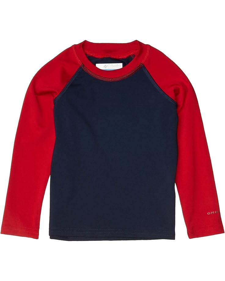 

Лонгслив Columbia Kids Sandy Shores Long, цвет Collegiate Navy/Mountain Red