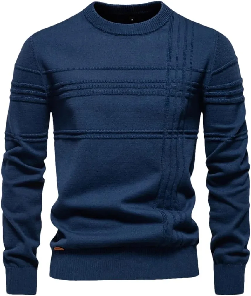 

Мужской свитер-пуловер вязаный хлопковый Hdhdeueh