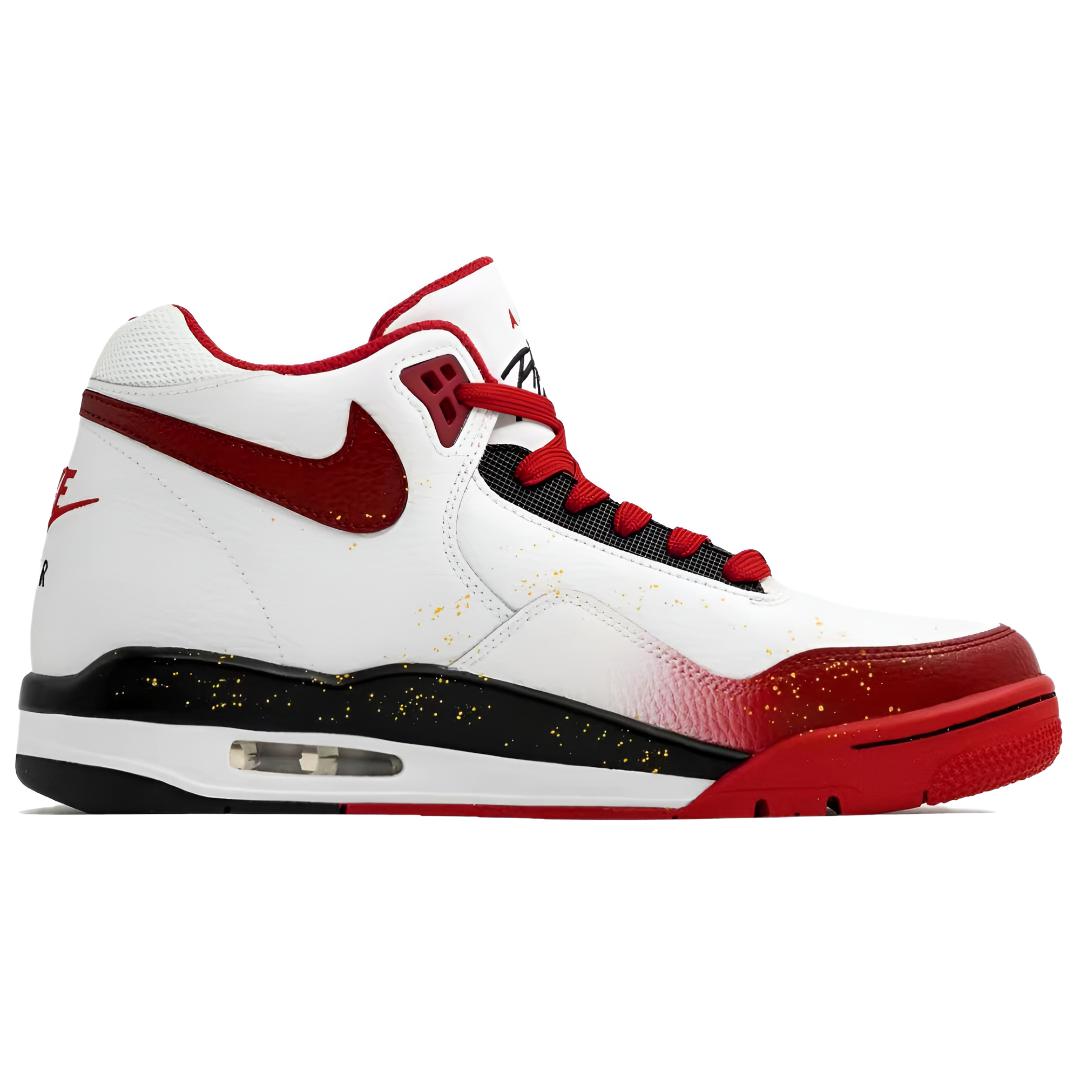 Nike Кроссовки Flight Legacy Vintage Unisex Mid top Gold/Red/White — фото 3