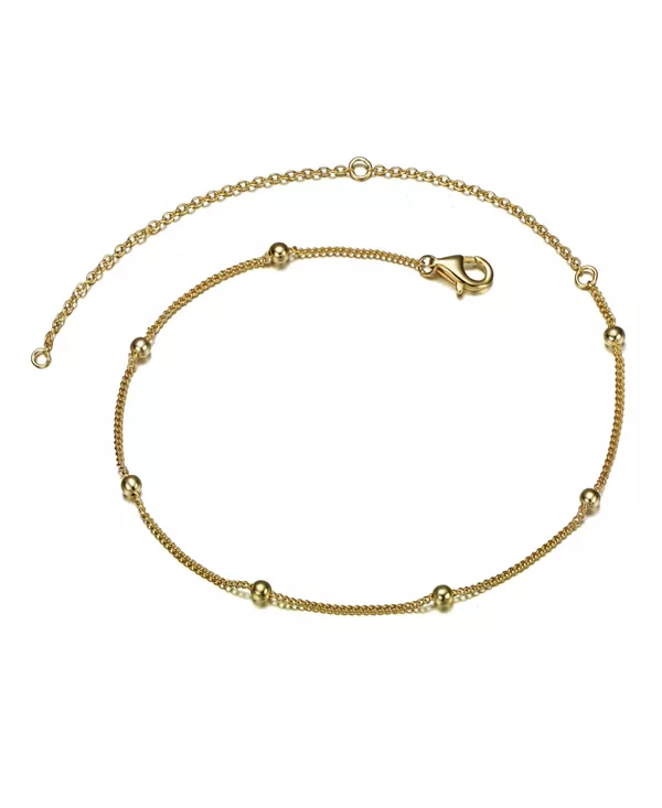 

Браслет на лодыжку из стерлингового серебра 14 карат с позолотой Gigigirl, gold