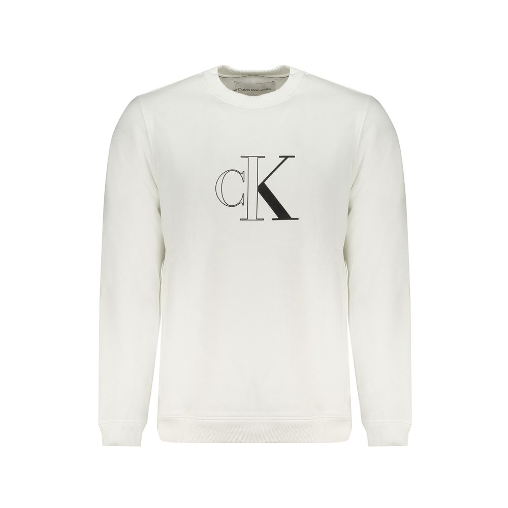 

Белый хлопковый свитер Calvin Klein