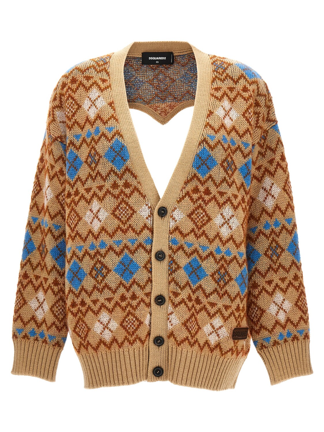 

Кардиган 'Heart Vintage Shetland' DSQUARED2, мультиколор