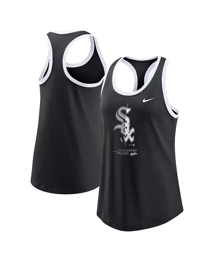 

Женская черная майка Chicago White Sox Tech без рукавов Nike