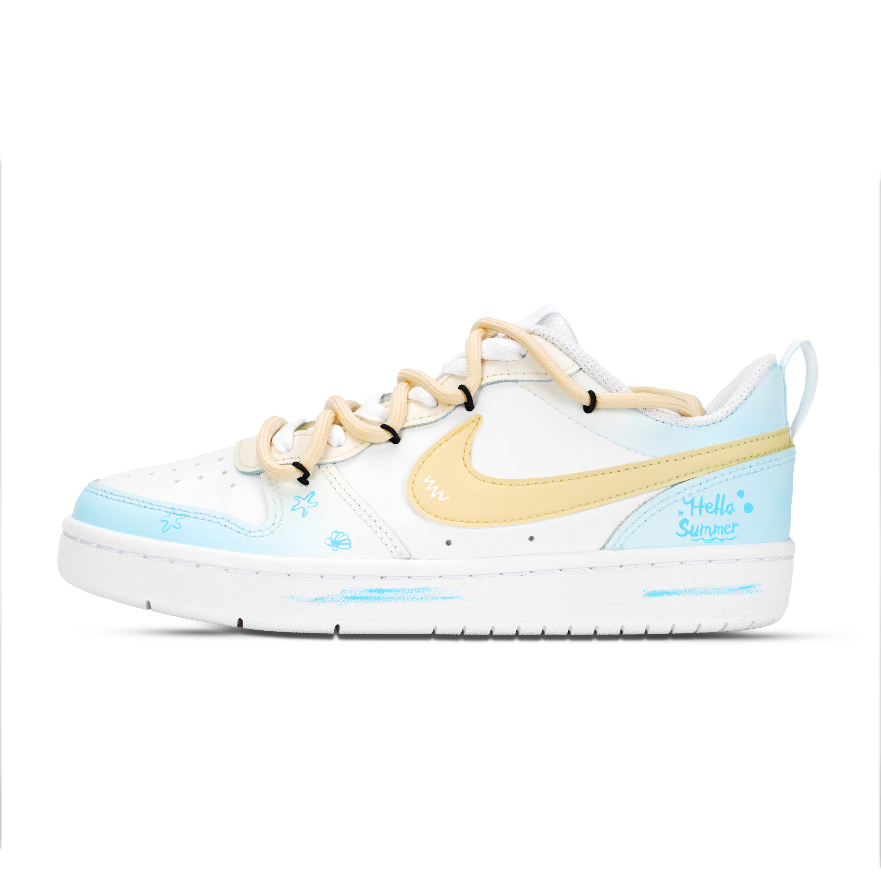 

Детские скейтерские кроссовки Court Borough для младших школьников Nike, желтый