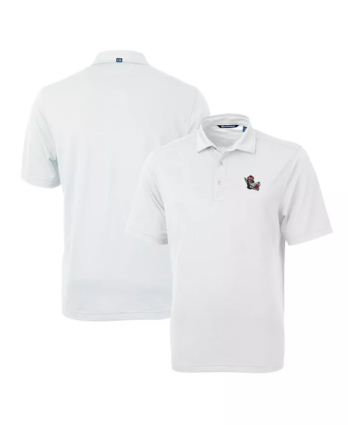 

Мужская поло с логотипом команды NC State Wolfpack Virtue Eco Pique Cutter & Buck, белый