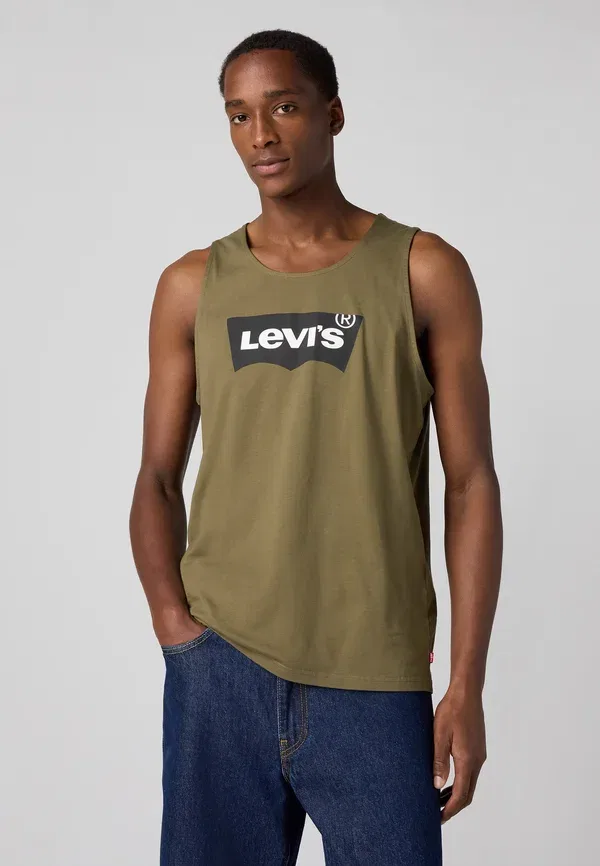 Топ майка Levi'S Relaxed graphic tank top, цвет технический оливковый ночной
