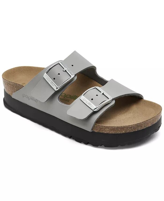 

Женские сандалии на платформе Birkenstock Arizona Flex Birko-Flor от Finish Line, серый