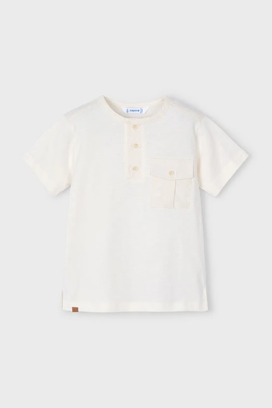 

Детская хлопковая футболка Mayoral, бежевый
